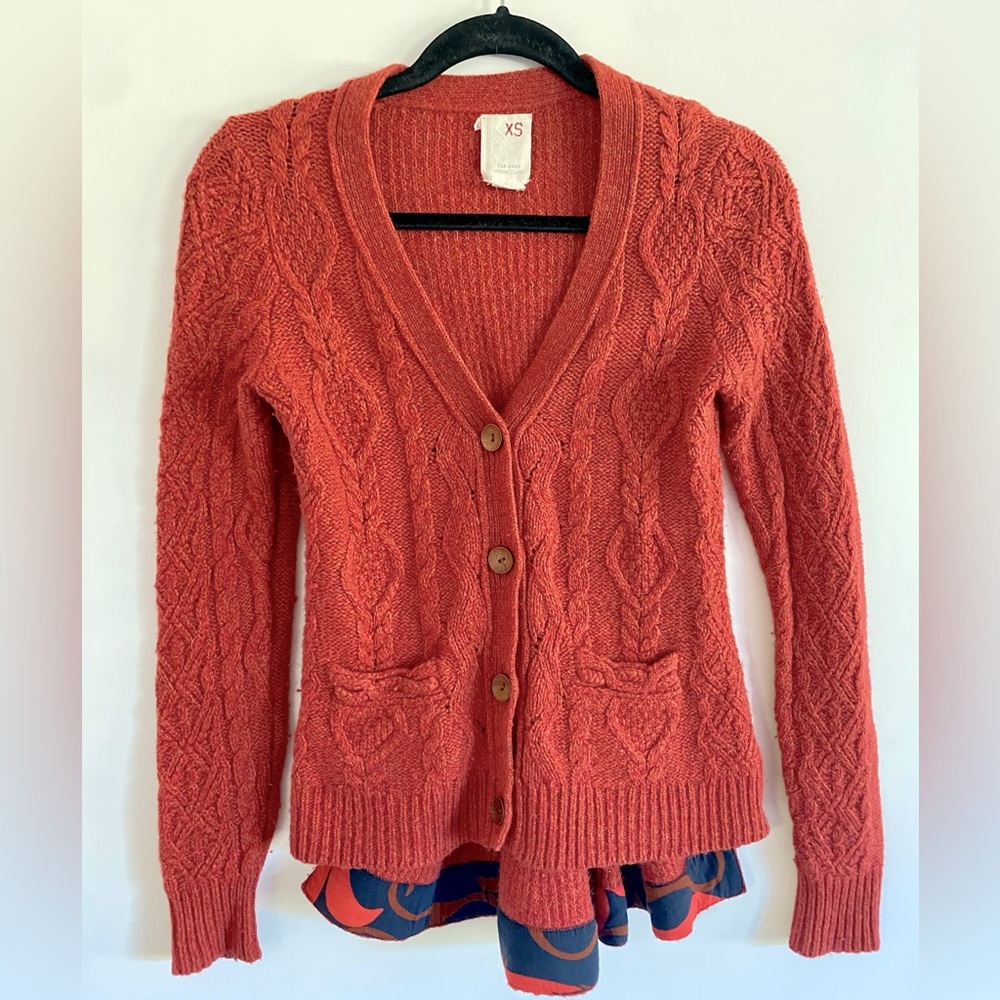 Anthropologie cable knit sweater XS